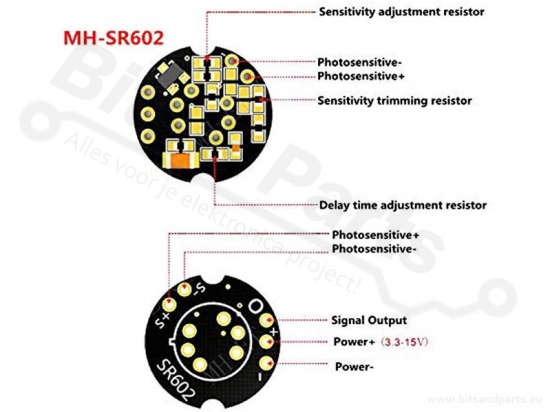 Bewegingssensor/bewegingsmelder Infrarood PIR - SR602 